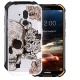 HHUAN Coque pour Doogee S40 Semi-Transparent Cover Souple Silicone Gel Antichoc TPU Tigre et Chat Housse Etui Protection Bump