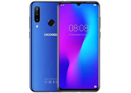 DOOGEE N20  2019  Telephone Portable Debloqué 4G, Helio P23 Octa-Core 4 Go + 64 Go, 6,3 Pouces FHD + Waterdrop Écran Smartpho