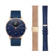 Withings Steel HR Fitnessuhr Adulte Unisexe, 36mm-Rose Gold & Bleu