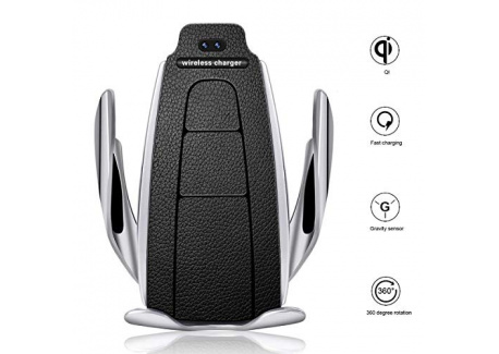 Chargeur sans Fil Voiture, Serrage Automatique 10W /7.5W /5W Chargeur de Rapide Voiture sans Fil Porte-téléphone Compatible a