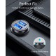 DIVI Chargeur de Voiture, Ultra Compact 2 Ports USB 5V / 4.8A en Alliage dAluminium Chargeur Allume Cigare, Charge Rapide po