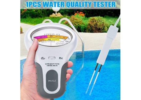 Ohwens Test de ph de leau, Test numérique Portable ph testeur deau Compteur Analyse kit de Test de Piscine de Chlore