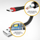 EasyAcc Câble USB C Pocketline Câble Type-C à USB de Recharge et de Données pour Samsung Galaxy S10 2019 S9 S8 / A5 A3 2017, 