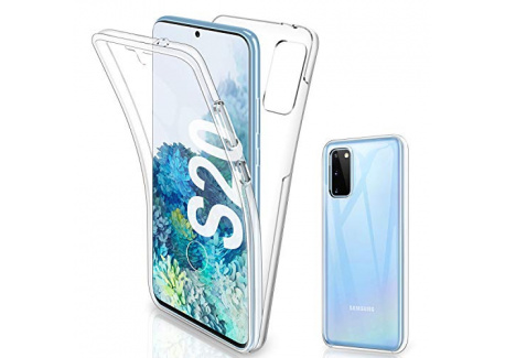 Gnews Coque Compatible avec Samsung S20 Housse, Samsung S20 Coque Transparent Silicone TPU Case Intégral 360 Degres Full Body