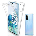 Gnews Coque Compatible avec Samsung S20 Housse, Samsung S20 Coque Transparent Silicone TPU Case Intégral 360 Degres Full Body