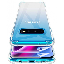 Garegce Coque pour Samsung Galaxy S10, 2 Pack TPU Film Flexible, Transparente Silicone Bumper TPU Souple Antichoc Cover, Anti