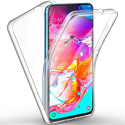 AROYI Cover Samsung Galaxy A70, Samsung Galaxy A70 Custodia Transparent Silicone TPU e PC Full Body Protettiva Premium Resist