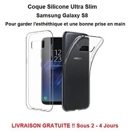 Repare multimedia 35 - Coque silicone Ultra Slim transparent Samsung Galaxy S8 Qualité Pro Livraison Gratuite