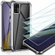 Leathlux Coque Compatible avec Samsung Galaxy A51 4G Transparente avec 3 Verre trempé Protection écran, Souple Silicone Étui 