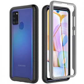 BESINPO Coque Samsung A21s, Coque A21s Antichoc Transparente 360 Degrés Protection avec Protection écran Integrale Full Body 