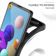 LK Coque Compatible avec Samsung Galaxy A21s -2 × Verre Trempé Protection écran, Protection Complète Flexible en TPU Brossé H
