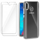 Leathlux Coque Compatible avec Samsung Galaxy A20e Transparente avec 2 Verre trempé Protection écran, Souple Silicone Étui Pr