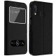 Gemtoo® Etui Coque Housse avec FENETRES pour Samsung Galaxy A 20e - Plusieurs Couleurs Disponibles  Noir 