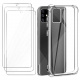 Leathlux Coque Compatible avec Samsung Galaxy A71 Transparente avec 3 Verre trempé Protection écran Film, Souple Silicone Étu