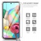 Leathlux Coque Compatible avec Samsung Galaxy A71 Transparente avec 3 Verre trempé Protection écran Film, Souple Silicone Étu