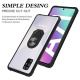 DOSNTO Coque pour Samsung Galaxy A71 Antichoc Protecteur Case avec Anneau Support, Transparente Silicone Bumper Housse TPU PC