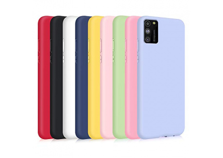 TVVT 9X Coque pour Samsung Galaxy A41, Étui Couleur Unie Silicone Ultra Mince Lumière Flexible Souple TPU Housse - Noir, Bleu