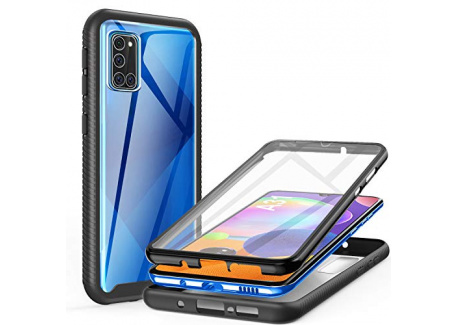 ivencase Coque Compatible avec Samsung Galaxy A31, 360 Degrés Protection Transparente Antichoc Anti-Rayures Complète du Corps