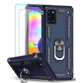 QHOHQ Coque pour Samsung Galaxy A71 + 2 Pièces Verre Trempé