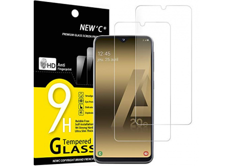 NEWC Lot de 2, Verre Trempé Compatible avec Samsung Galaxy A20e, Film Protection écran sans Bulles dair Ultra Résistant  0,