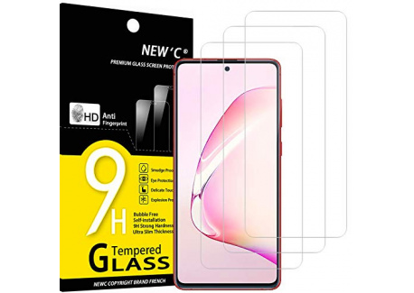 NEWC Lot de 3, Verre Trempé Compatible avec Samsung Galaxy S10 Lite, Note 10 Lite, Film Protection écran Ultra Résistant  0,