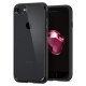 Coque iPhone 8, Coque iPhone 7 / 8, Spigen® [Ultra Hybrid 2eme generation] AIR CUSHION [Noir] Clear back panel + TPU bumper Coqu