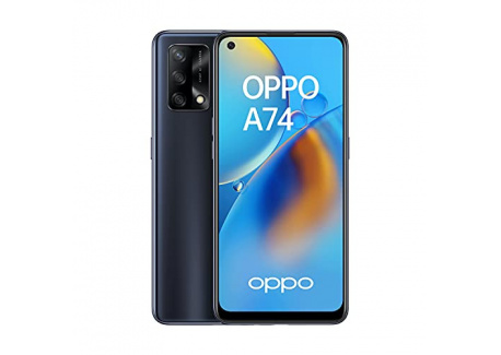 OPPO A74 4G - Smartphone 4G Débloqué, 6 Go RAM + 128 Go Extensible, Écran AMOLED FHD+ 6,43”, Snapdragon 662, Caméra Triple Ca