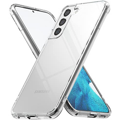 Ringke Coque Compatible avec Samsung Galaxy S22 5G [Fusion] Transparente Solide Rigide Back TPU Souple Bumper Étui Antichoc P