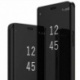 Coque S23 Coque pour Samsung S23 Clear View Flip Case Placage Miroir Effet Coque à Rabat Rigide PC+PU Cuir Etui pour Samsung 