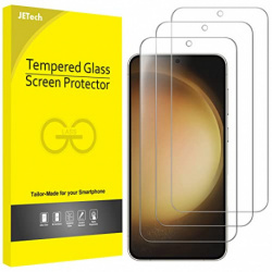 JETech Verre Trempé pour Samsung Galaxy S23 5G 6.1 Pouces, Compatible ID dEmpreinte Digitale, Film Protection Décran, HD Tr