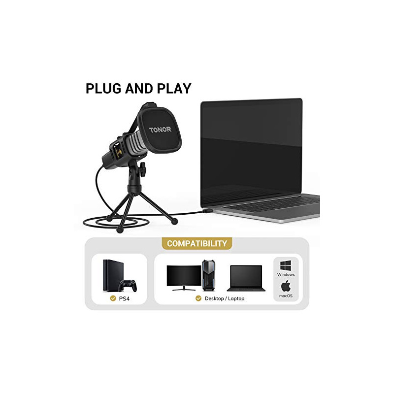Micro PC USB Microphone Professionnel pour Gaming Streaming : 47.99 €