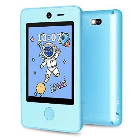 Montre Intelligente Pour Enfants, Montre Intelligente Pour Enfants Avec Lecteur De Musique Podometre Jeux De Mathematiques Appel Sos Camera Alarme Enregistreur C