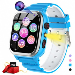 Montre Enfant 26 Jeux, Téléphone, Podomètre, Calories SOS Montre Connectée Enfant Montre Enfant Garcon Garçons Filles Caméra 