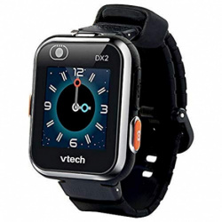 VTech - KidiZoom SmartWatch DX2 Noire, Montre Digitale Enfant, Photo, Selfie, Vidéo, Écran Tactile Vertical, Jouet High-Tech,