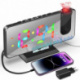 TAKRINK Reveil Projecteur Plafond, Radio Réveil Projection Plafond, avec Ecran Miroir 7.5 Pouces, Température Port de USB, Do