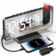 TAKRINK Reveil Projecteur Plafond, Radio Réveil Projection Plafond, avec Ecran Miroir 7.5 Pouces, Température Port de USB, Do