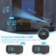 LIORQUE Radio Réveil à Projection, Horloges à Projection 180° Reveil Projecteur FM avec Alarme, Grand Affichage VA, 4 Niveaux