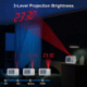 CHEREEKI Reveil Projecteur Plafond, Réveil Numérique avec Température Intérieure, 4 Niveaux de luminosité de Projection Ajust