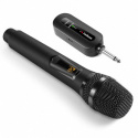 FerBuee UHF Micro Karaoké sans Fil Micro Dynamique avec Récepteur Rechargeable, Sortie 1/4”, 1/8" pour Amplificateur, Système