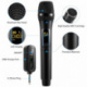 FerBuee UHF Micro Karaoké sans Fil Micro Dynamique avec Récepteur Rechargeable, Sortie 1/4”, 1/8" pour Amplificateur, Système