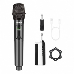 Talomen Microphone sans Fil Professionnel,système de Microphone à 2.4 GHz Karaoké Dynamique Rechargeable avec Récepteur,160ft