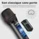 Talomen Microphone sans Fil Professionnel,système de Microphone à 2.4 GHz Karaoké Dynamique Rechargeable avec Récepteur,160ft