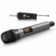 TONOR Micro Karaoke sans Fil, UHF Microphone Dynamique Chant Portable à Main avec Récepteur Rechargeable pour Karaoké Discour
