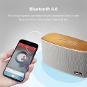 [Haut-Parleur Bluetooth Stéréo 30W] COMISO [Nature Audio] [Gris] Fait Main Bambou Bois Maison Enceinte avec (Basses Puissantes, 