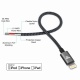 Câble iPhone USB 2 m Rampow® MFI certifié Apple en Fibre de Nylon Tressé - Charge rapide - Gris sidéral