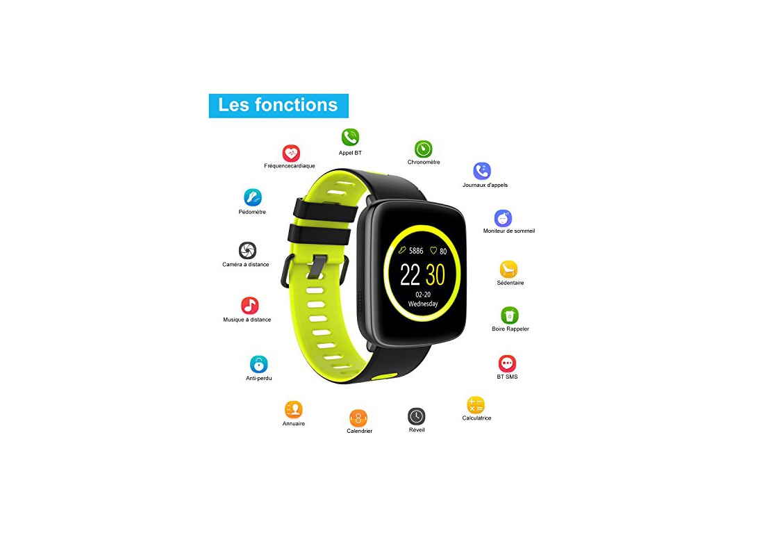 Willful Montre Connectée Femmes Homme Smartwatch Montre Sport