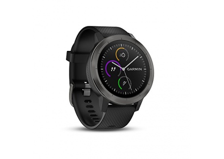 Garmin Vivoactive 3 - Montre Connectée de Sport avec GPS et Cardio Poignet - Gris avec Bracelet Noir