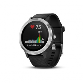 Garmin Vivoactive 3 - Montre Connectée de Sport avec GPS et Cardio Poignet - Silver avec Bracelet Noir