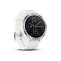 Garmin Vivoactive 3 - Montre Connectée de Sport avec GPS et Cardio Poignet - Silver avec Bracelet Blanc