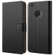 Coque Huawei P8 Lite 2017, HOOMIL Housse en Cuir Premium Flip Case Portefeuille Etui pour Huawei P8 Lite 2017 (H3175, Noir)